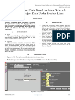 Creating Project Data Based On Sales Orders & Tracking Project Data Under Product Lines