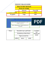 Ejercicio Tablas en Word