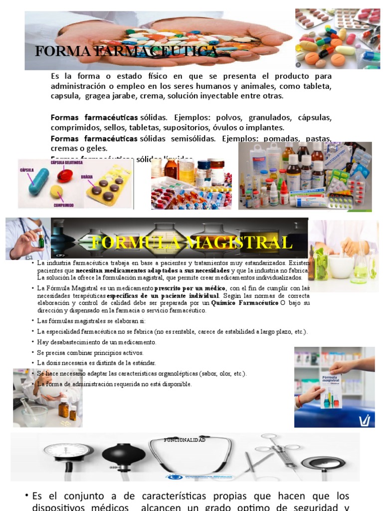 Formas y Fórmulas Farmacéuticas | PDF | Farmacéutico | Medicamentos con ...
