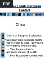 China Limits European Contact