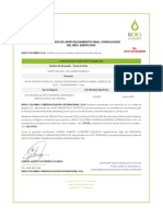 Certificado Aprovechamiento Consolidado Del Mes. Enero-2023 - GRUPO MIS SAS - MIS CARNES PARRILLA