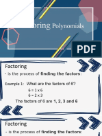 Grade 8 Intro Factoring Polynomial 2022-2023