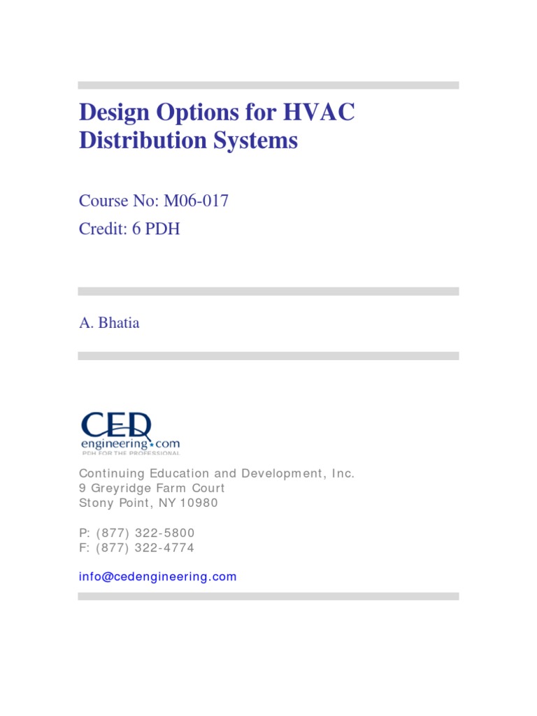 Design Options For HVAC Distribution Systems | PDF | Hvac | Air ...