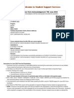 IGNOU - Examination Form Acknowledgement PDF