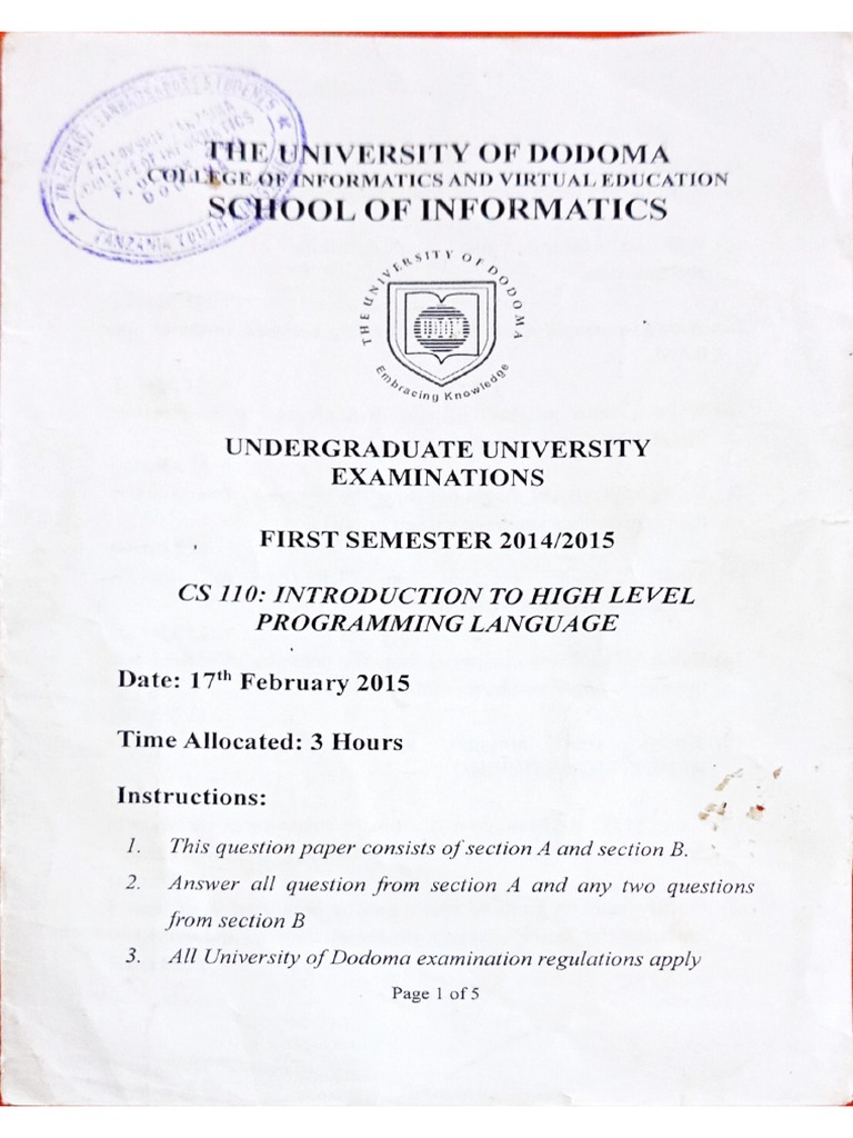C++ CP Past Papers PDF | PDF