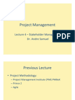 Lecture 4 Stakeholder Management PDF