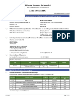 Fiche de Données de Sécurité Acide Nitrique 65%