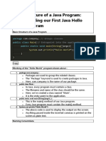 4 Basic Structure of A Java Program