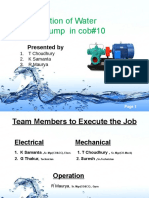 Modification of Water Booster Pump in Cob#10: Presented by