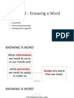 Knowing A Word
