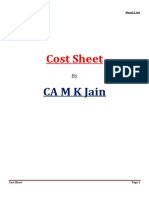 1-Cost Sheet