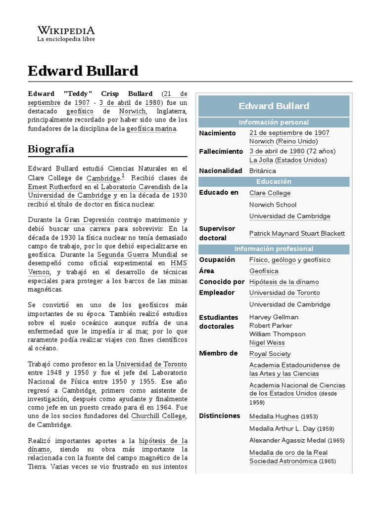 Edward Bullard | PDF