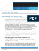 Legal Due Diligence on Security Provisions for Borrowers