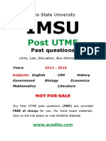 Imsu Past Questions Non Sci 13 19