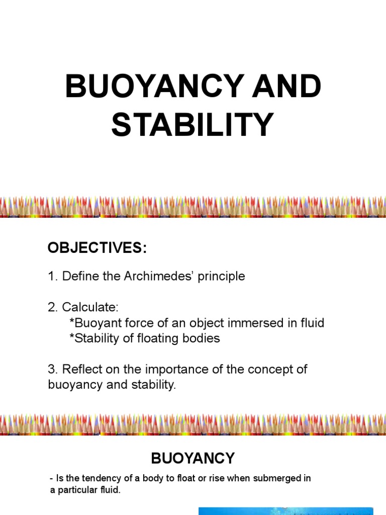 Buoyancy and Stability Explained | PDF | Buoyancy | Mechanics