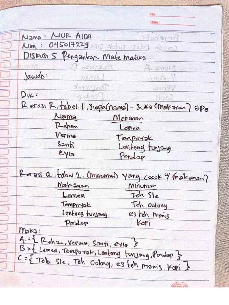 Diskusi 5 Pengantar Matematika Pdf