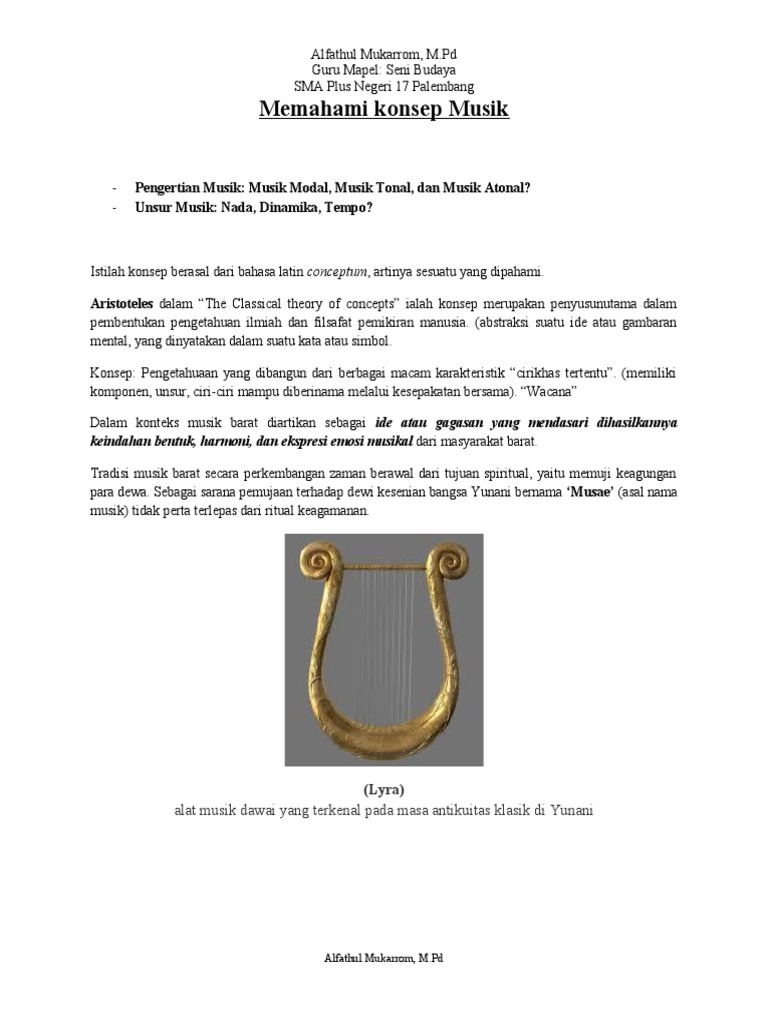 Konsep Musik: Modal, Tonal, Atonal | PDF