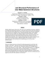 Fabrication and Structural Performance of Periodic Cellular Metal Sandwich Structures