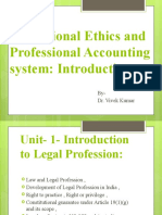 Unit-1, Introduction - Legal Prof. Ethics