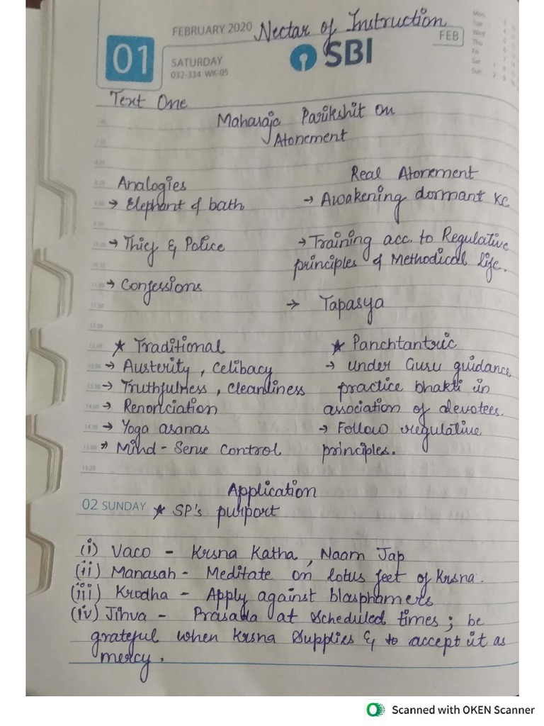 Nectar of Instruction Verse 1 Notes | PDF