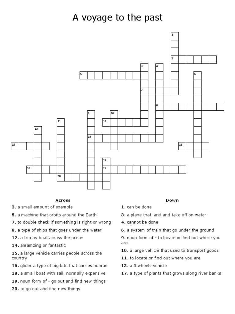 A Voyage To The Past Crossword Labs PDF