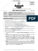 JEE Advanced Week 1 Paper 1 Physics Chemistry Maths