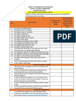 Self Checklist MS Excel Class 6