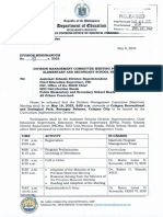 DM Division Management Committee Meeting For Public Elementary and Secondary School Heads May 16