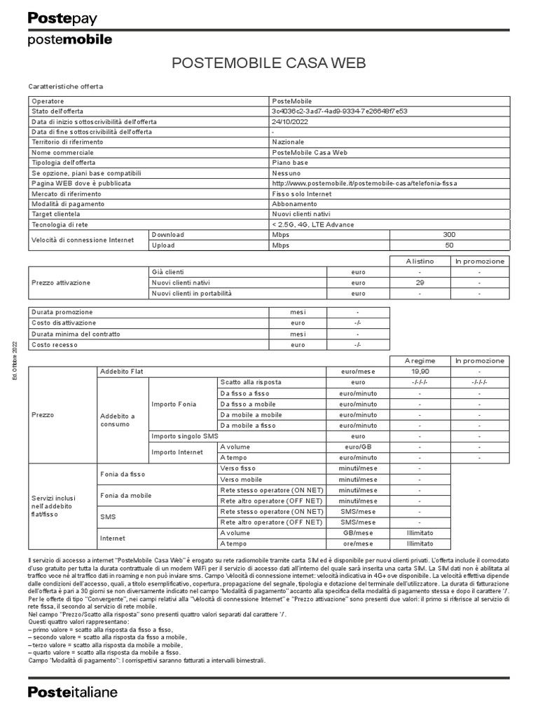 PosteMobile Casa Web | PDF