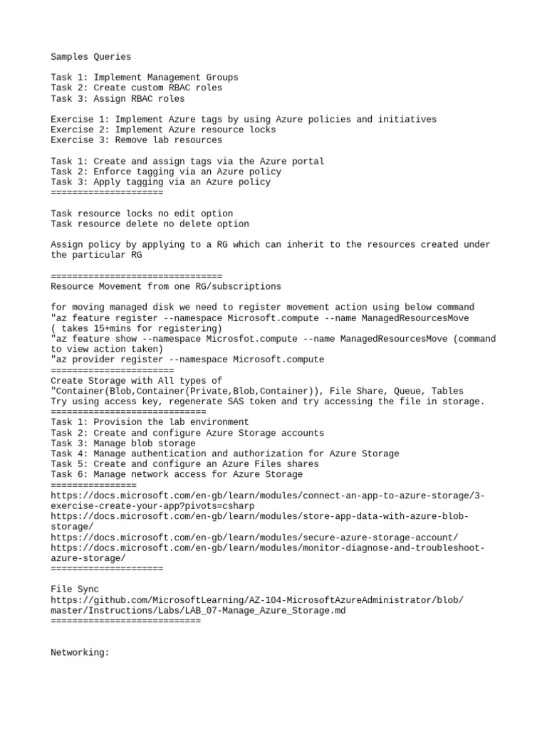 Azure learning task with examples pdf computer file backup