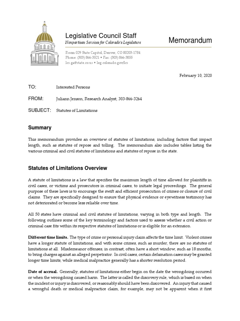 r191326 Statutes of Repose and Limitations Interested Persons PDF