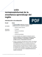 La Evaluacin Formativainformal de La Enseanza-Aprendizaje Del Ingls