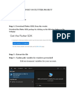 Report On Flutter Project