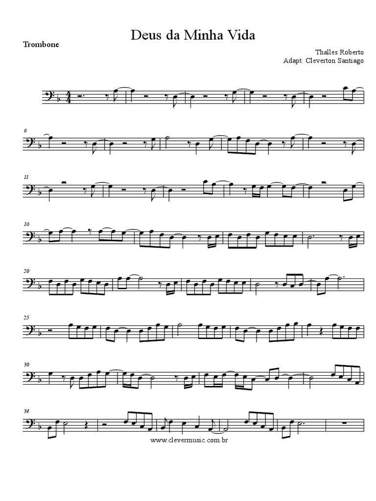 Deus Da Minha Vida Trombone Pdf
