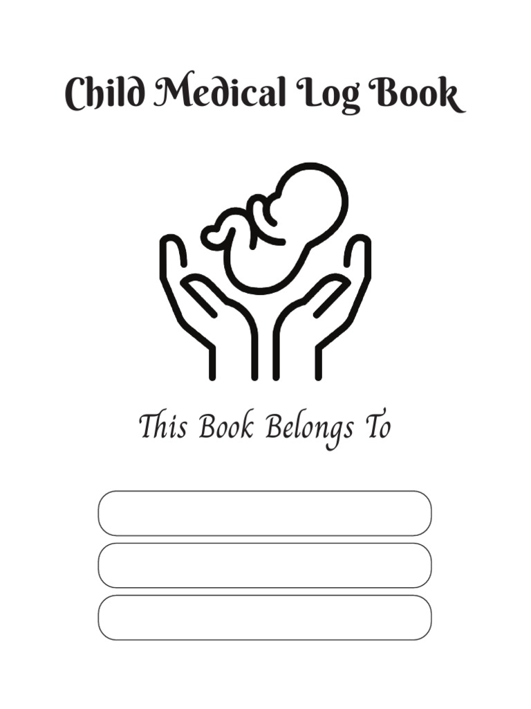 Child Medical Logbook PDF Chemistry Dose (Biochemistry)