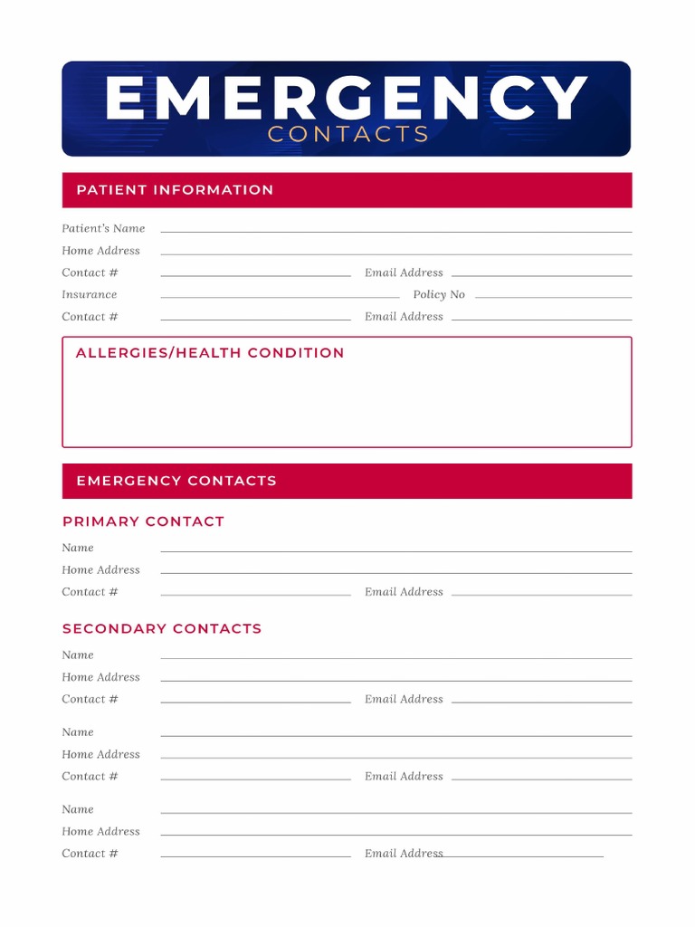 Emergency Contact PDF