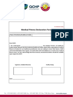 Medical Fitness Declaration Forms