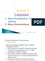 Kuliah 2 - Masa Pendudukan Tentara Jepang Dan Masa Kemerdekaan