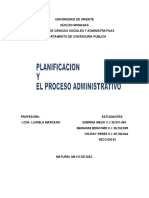 Planificación y El Proceso Administrativo