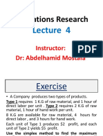 Operations Research: Instructor: DR: Abdelhamid Mostafa