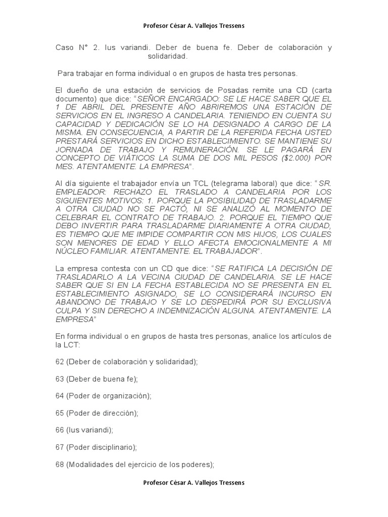 Caso 2 Ius Variandi PDF