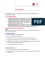 Measures of central Tendency and statistical averages