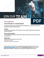 We Are Looking For?: Pos Systems Analyst - Masvingo Branch
