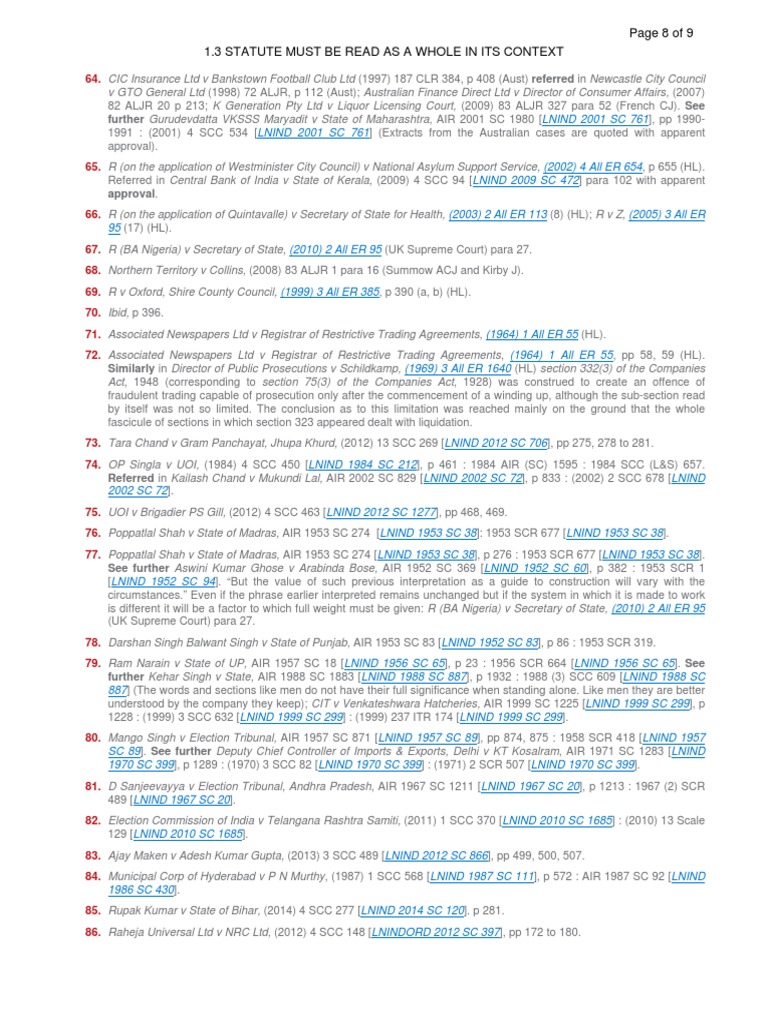 Page 8 of 9 1.3 Statute Must Be Read As A Whole in Its Context | PDF ...