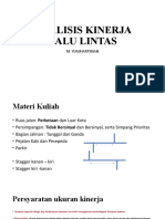 Kuliah 2. Indikator Kinerja Lalu Lintas