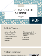 Tuesday With Morrie