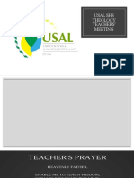 USAL SHS THEOLOGY TEACHERS' MODULE FORMAT