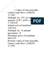 Solution Manual: Present Value of Note Payable Calculation