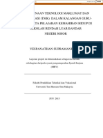 Penggunaan Teknologi Maklumat Dan Komunikasi (TMK) Dalam Kalangan Guru-Guru Mata Pelajaran Kemahiran Hidup Di Sekolah Rendah Luar Bandar Negeri Johor