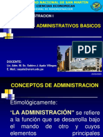 Conceptos Administrativos Basicos: Curso: Administracion I